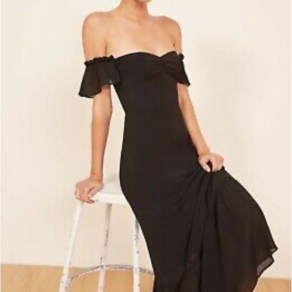 Reformation Black Butterfly Dress